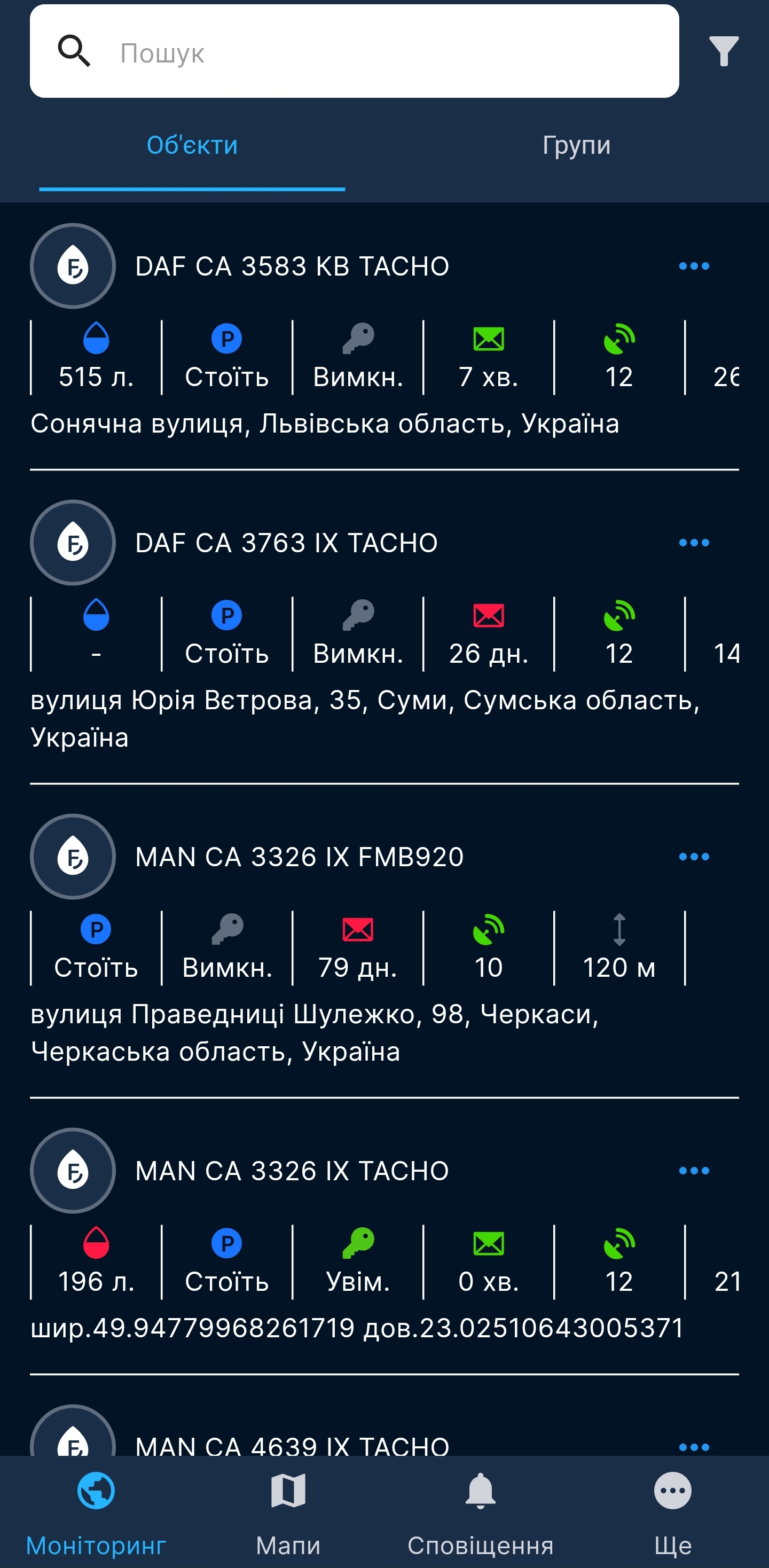 Мобільний застосунок M2M App